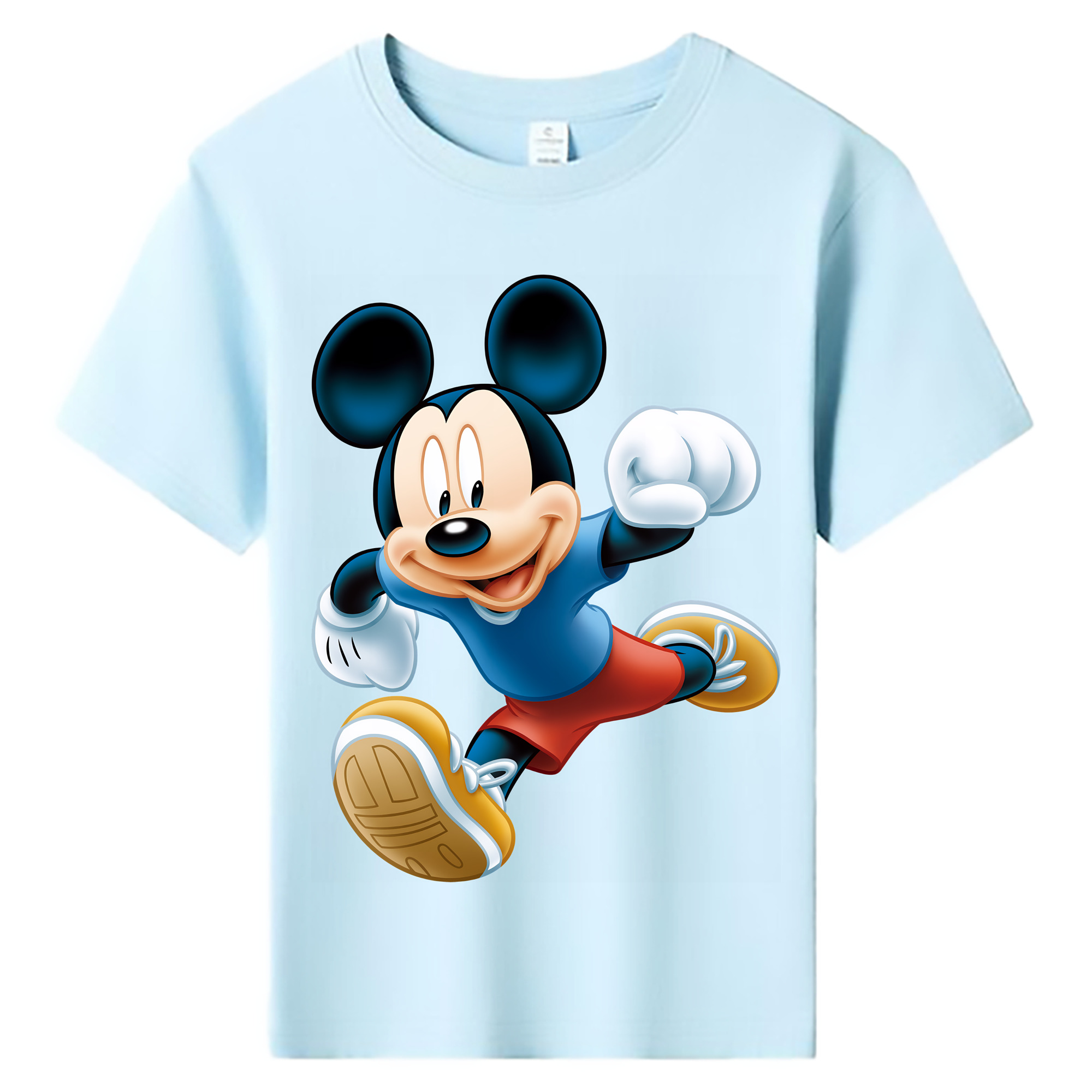 （画像用） ミッキーマウス Mickey Mouse 綿100％キッズTシャツ（フロントプリント）